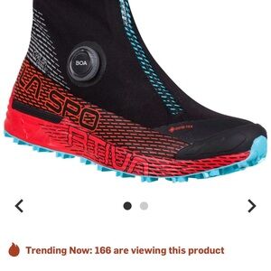 La Sportiva Black and Red Trail Shoes with BOA System